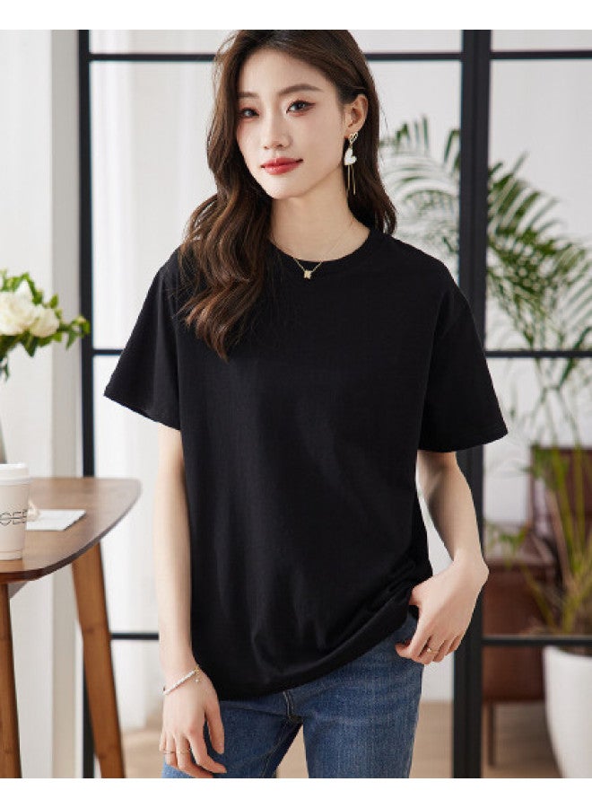 Hstyle Solid Color T-shirt Women 2025 Summer Fashion Minimalist Loose Comfortable Casual Versatile Short Sleeve Top - Image 1