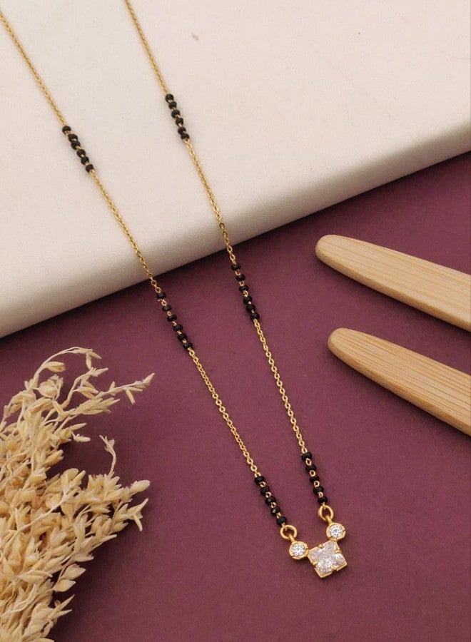 sweeply Elegant Mangalsutra for Women | Traditional Black Bead Chain with Stylish Pendant | Daily, Wear & Party, Wear Jewelry, Best Birthday Gift, perfect for Anniversary gift, Mother's Day gift, Valentine Giftt, Gift for Diwali - Image 2