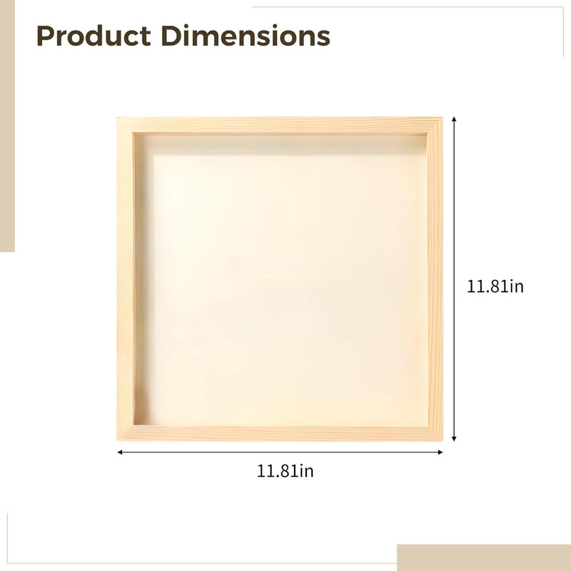 12 in X 12 in Blank Wood Panels for Crafts, Square Groove Design, Ideal for DIY Decor Projects - Image 5