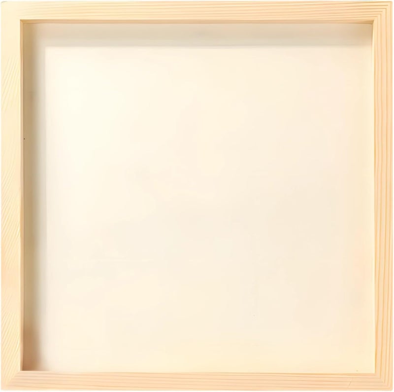 12 in X 12 in Blank Wood Panels for Crafts, Square Groove Design, Ideal for DIY Decor Projects - Image 1