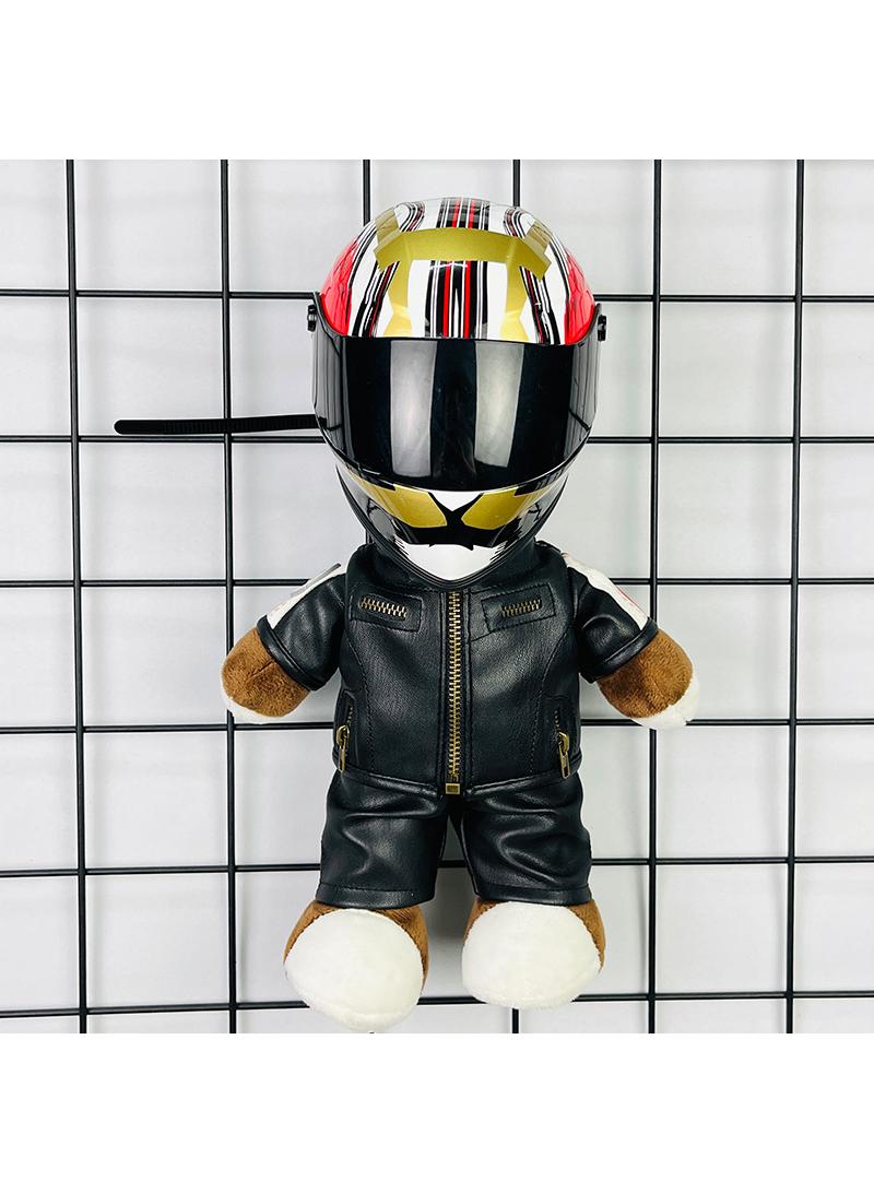 general Mini Style Full Face Plush Toy Helmet Motorcycle Lover’s Small Racing Crash Helmet Souvenir Ornament Desk Decorator Motorsport Fans Gift 30cm - Image 1