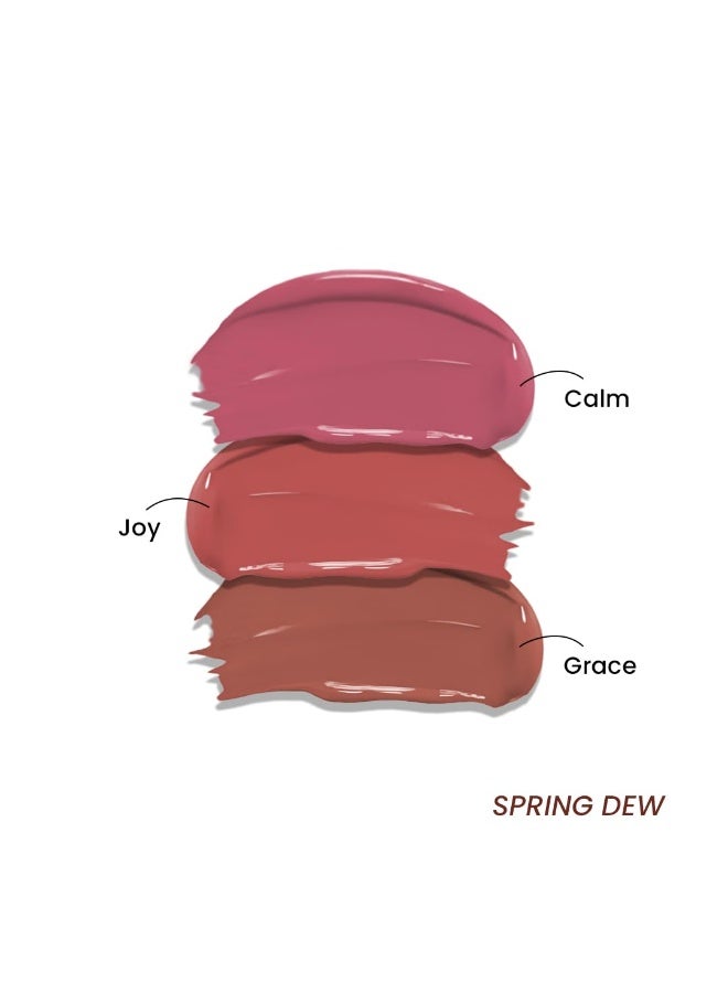 Lamior Lip Drip Gloss Stick | Ultra Glossy Mirror Shine, Non-Sticky, Featherlight| Hydrating, Long-Lasting Colour | with Hyaluronic Acid, Peptides & Kakadu Plum | Vegan & Clean Beauty - Spring Dew - Combo of 3 - Image 4