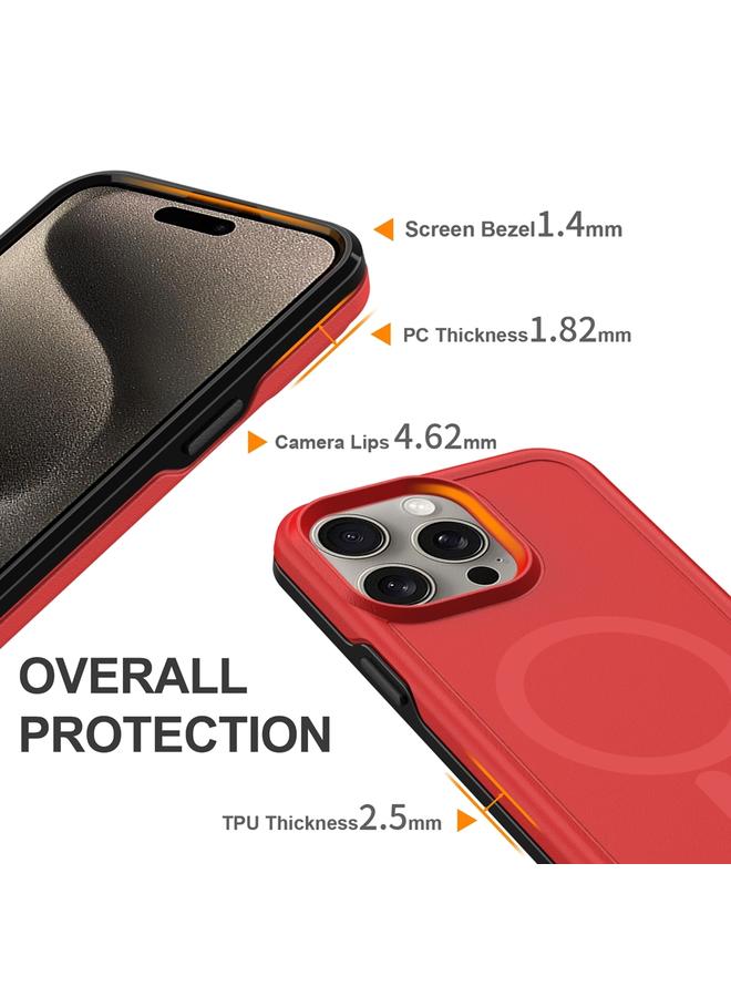 زبون جراب لهاتف iPhone 13 Pro Max مقاوم للصدمات MagSafe Armor PC Hybrid TPU - Image 4