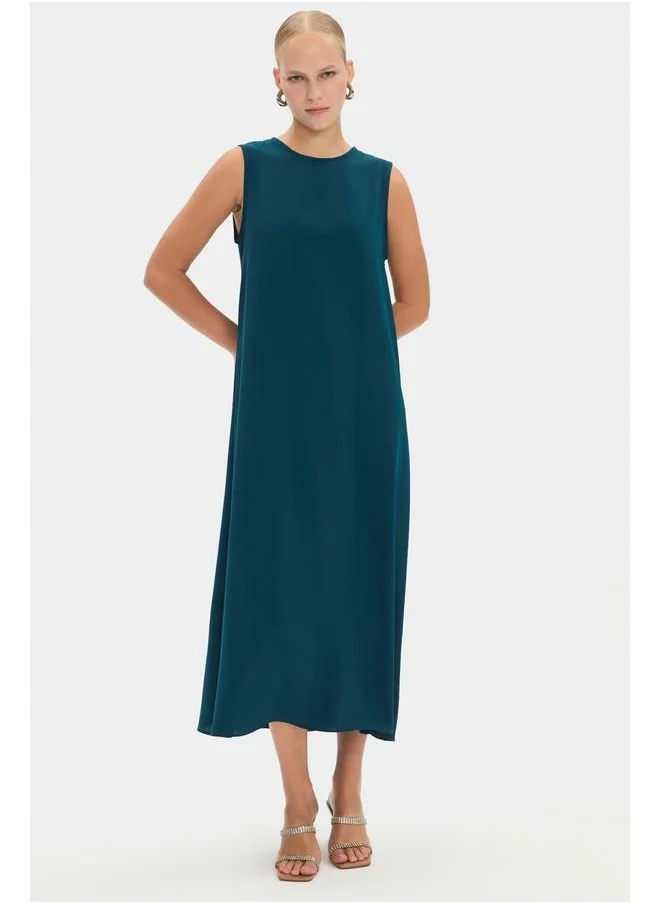 JUNE June Women Embroidered Detailed Abaya Teal