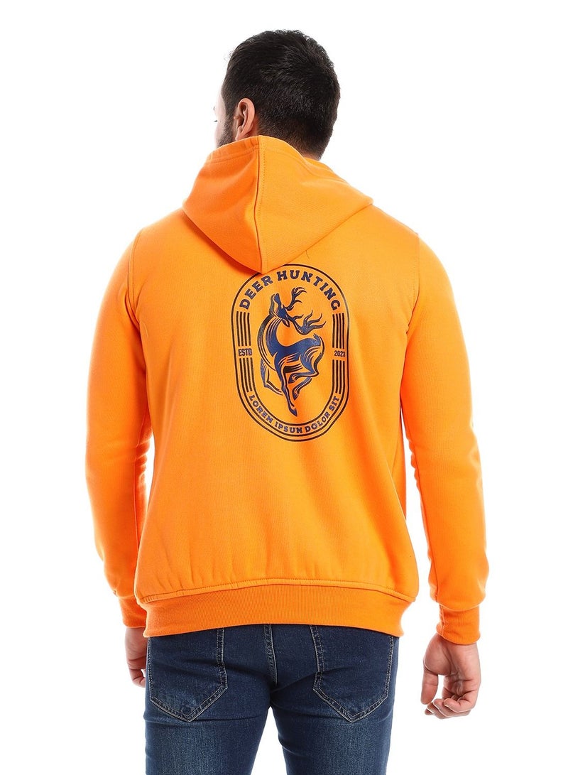 سيزار هودي رجالي طباعة ومزود بسوستة وجيوب أمامية - Image 4