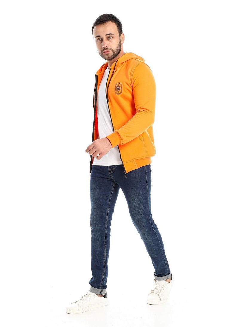 سيزار هودي رجالي طباعة ومزود بسوستة وجيوب أمامية - Image 3