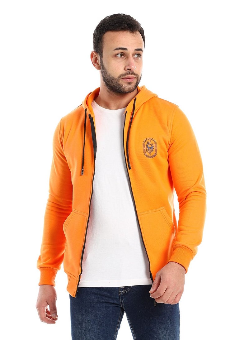 سيزار هودي رجالي طباعة ومزود بسوستة وجيوب أمامية - Image 2