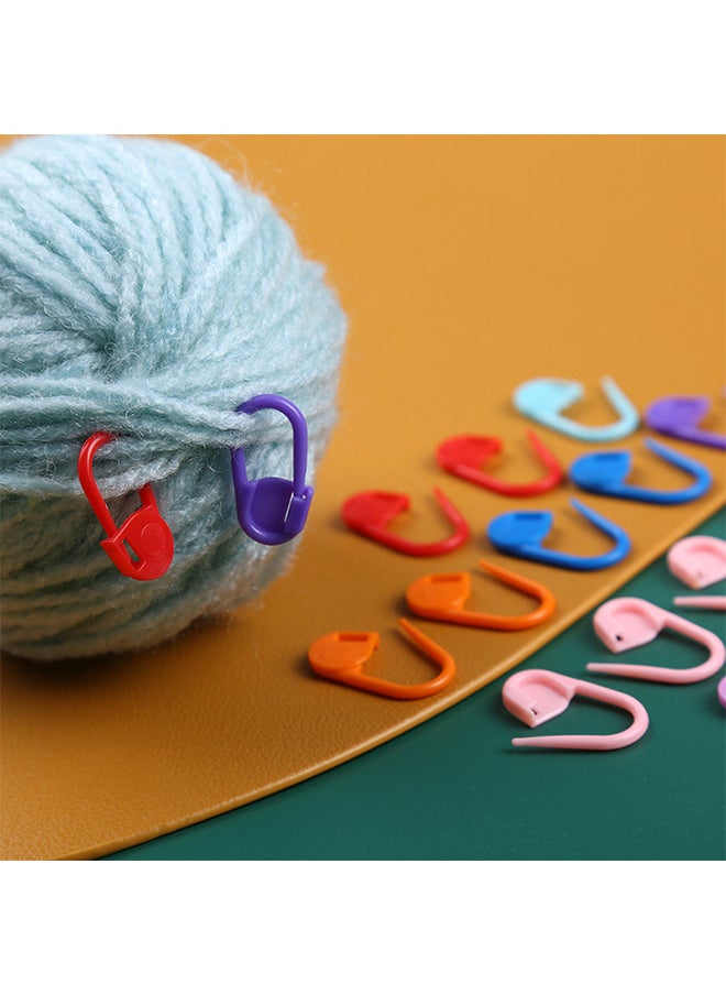 Depend - Colorful Knitting Markers Crochet Clips Crochet Pins Bulk Stitch Markers Locking Stitch Knitting Place Markers DIY Craft Plastic Safety Pins Weave Stitch Needle Clip Counter 120 Pieces - Image 1