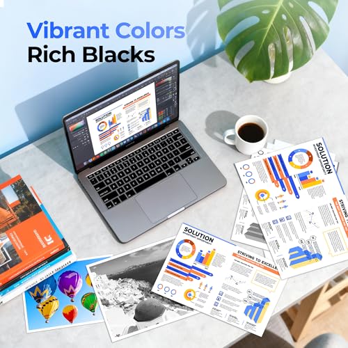 Acaves 67XL Ink Cartridges for HP Ink 67 Compatible for HP 67 Ink Cartridges Black/Color Combo Pack Work with DeskJet 2827e 4227e 2855e 2842e 2755e 4155e 2755 2852e Envy 6055e 6000 6455e (1 Black, 1 Color) - Image 4