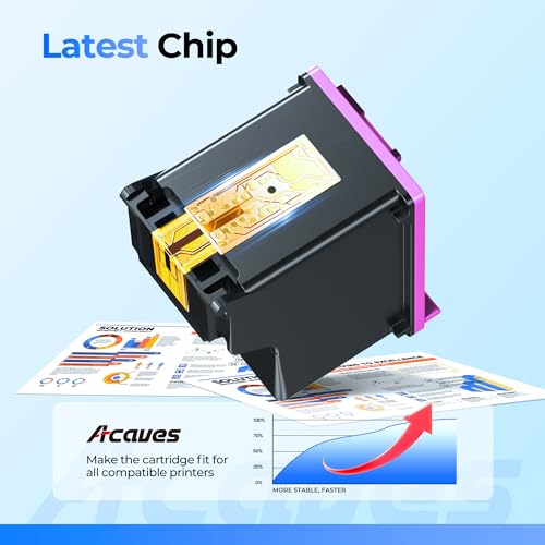 Acaves 67XL Ink Cartridges for HP Ink 67 Compatible for HP 67 Ink Cartridges Black/Color Combo Pack Work with DeskJet 2827e 4227e 2855e 2842e 2755e 4155e 2755 2852e Envy 6055e 6000 6455e (1 Black, 1 Color) - Image 5