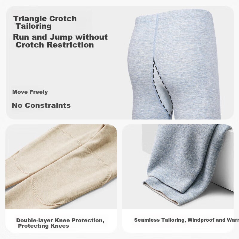 JD Jing Zao Jiusuiban Children's Warm Pants for Boys, Autumn And Winter Medium-Thick Fleece-Lined with Cashmere And Silk Cotton Pants for Older Childre - Image 4