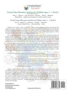 Independently Published Living Values Education Activities for Children Ages 3-7, Book 1  - Image 2