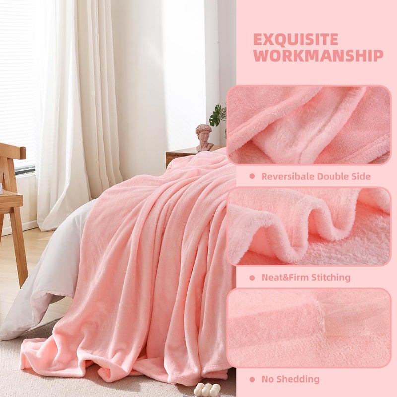 USERF Soft Cozy Fleece Blanket - Luxury Throw Blanket for Couch Sofa  Lightweight Plush Fuzzy Flannel Microfiber Blankets and Throws for Camping and Travel  50x60 inches - Image 3