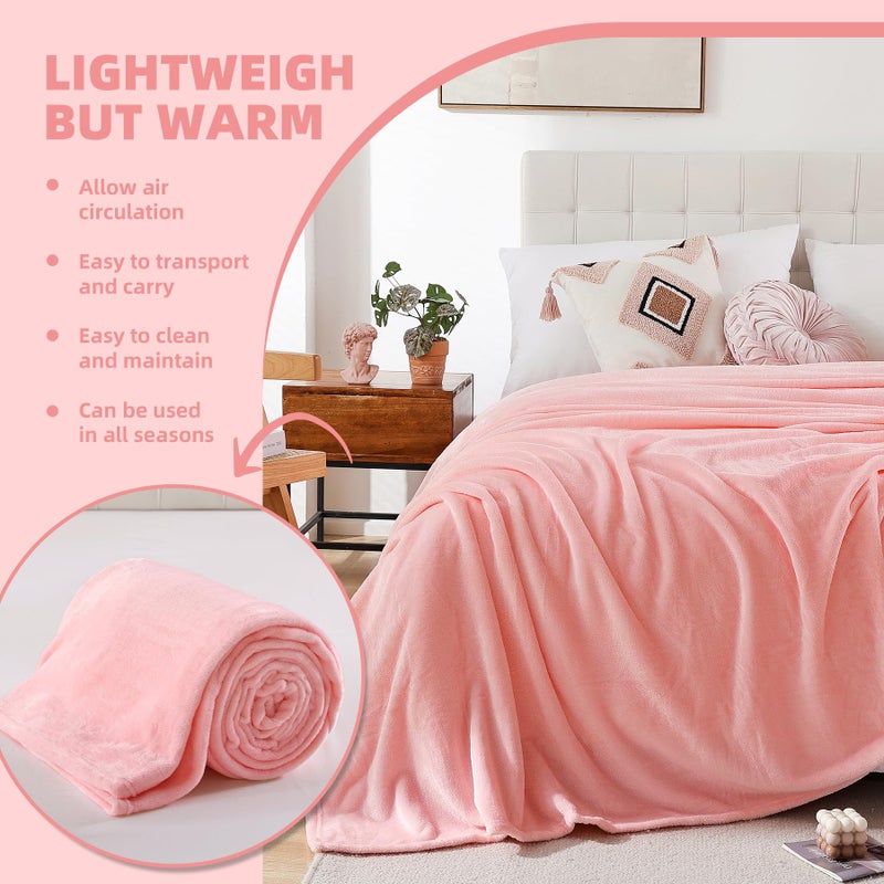 USERF Soft Cozy Fleece Blanket - Luxury Throw Blanket for Couch Sofa  Lightweight Plush Fuzzy Flannel Microfiber Blankets and Throws for Camping and Travel  50x60 inches - Image 4