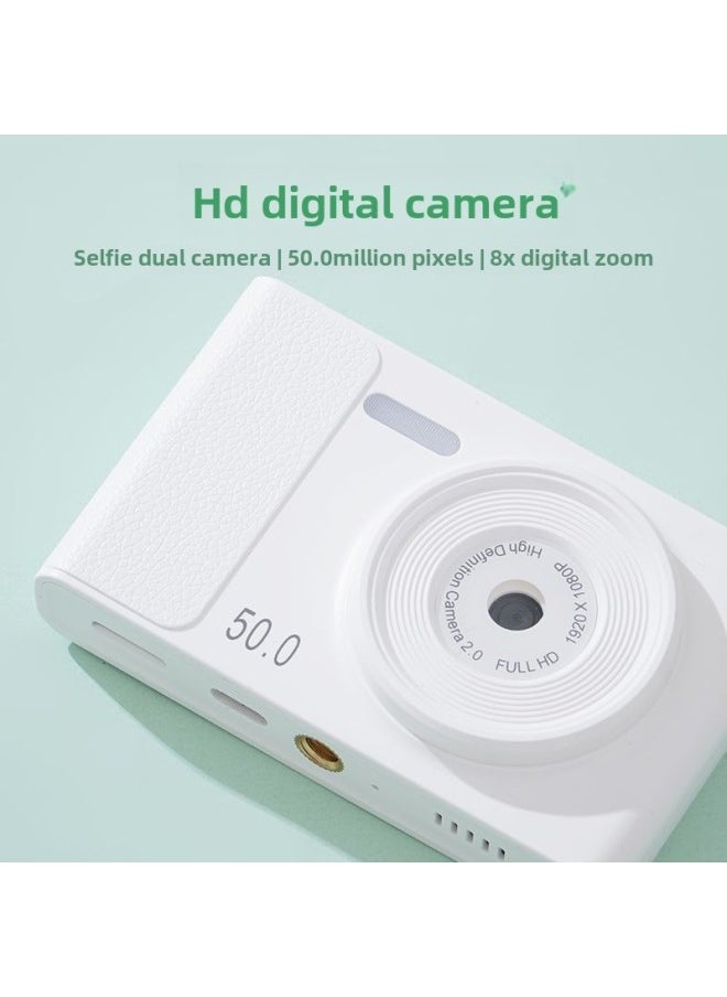 Generic - 5000W HD Dual Camera Ccd Digital Camera Retro Affordable Student Campus HD Photographable Card Machine Single Continuation-Body Color:Fairy Pink  - 32g Memory Card  Can Be Uploaded To Mobile Phones - Image 1