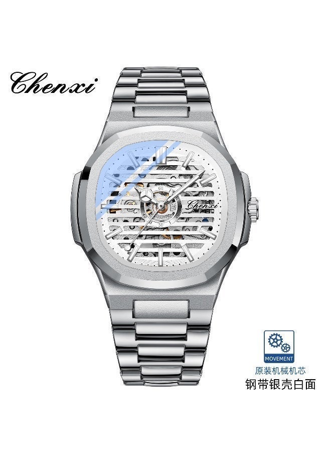 Chenxi Men’s Mechanical Wrist Watch with Luxury Modern Design, Water Resistant, Scratch-Resistant Glass, Full Stainless Steel with Elegant Box - Image 1