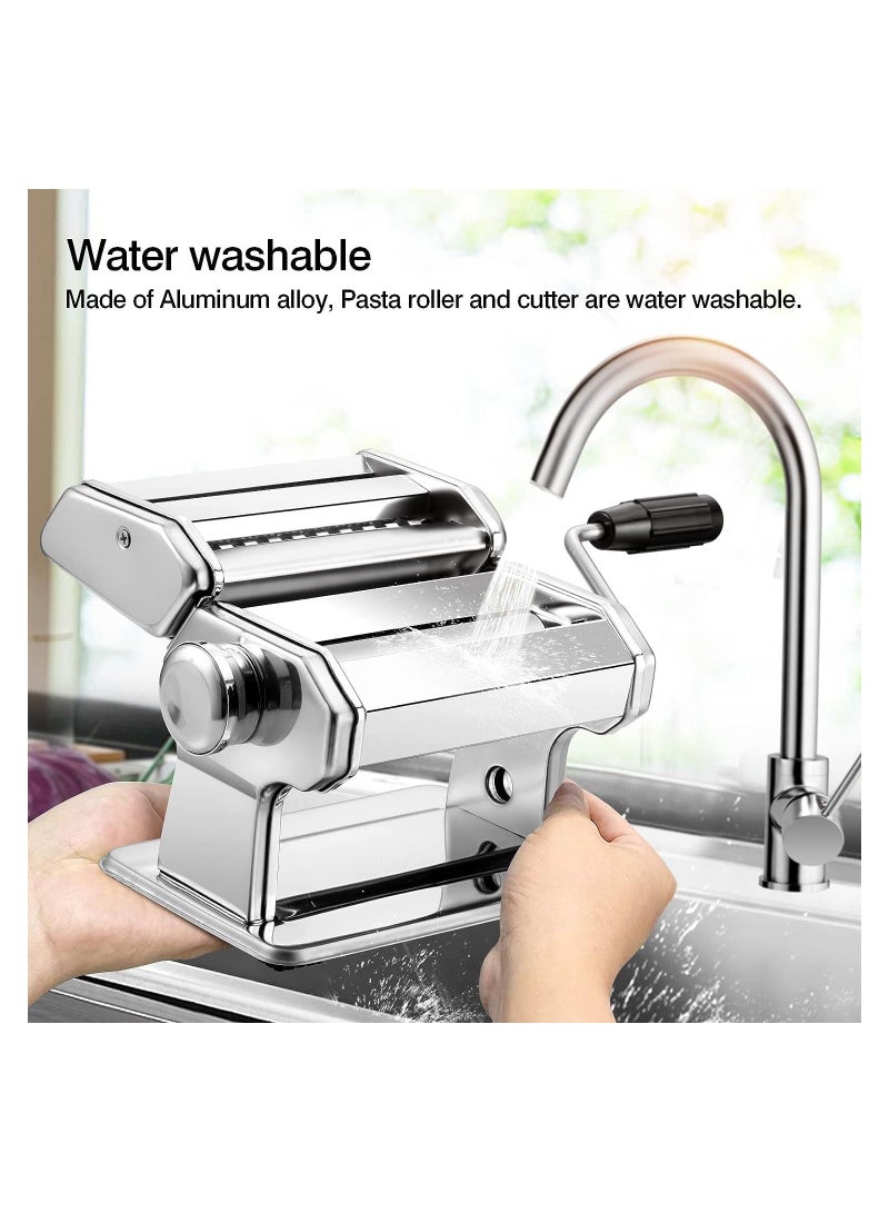 SOSEKO Pasta Maker 150 Pasta Roller Machine With 2 In 1 Dough Cutter And 7 Adjustable Thickness Setting For Homemade Pasta Spaghetti - Image 3