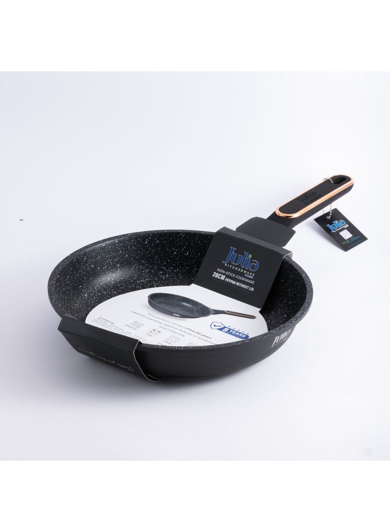 جوليا مِقلاة جوليا إيليت برو بلس 28 سم - أسود - جرانيت أسود غير لاصق - يدعم الحث الحراري - Image 4
