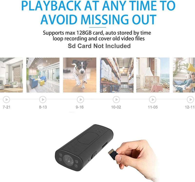 TECHNOVIEW WiFi Camera, 1080p Full HD, 150° View Angle, Night Hd Vision, Motion Detection, Mini Body, Remote Playback, Supports 128G SD Card - Image 5