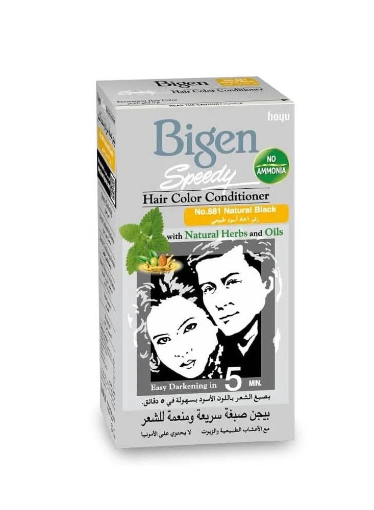 Bigen Fast Hair Dye Without Ammonia - Natural Black No. 881