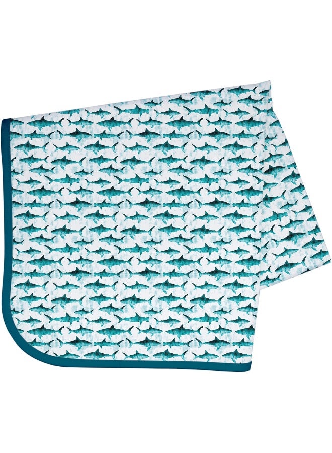 BapronBaby Shark Attack Splash Mat - Waterproof Catch-All - Image 1
