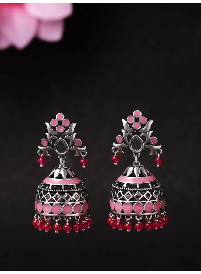 فويلا اقراط فويلا جومكي للنساء (فضي)