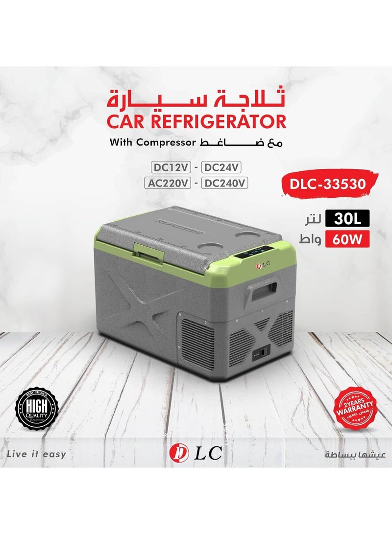 دي إل سي  DLC 30L Car Fridge Freezer Portable Compressor Car Refrigerator-DLC-33530 - Image 4