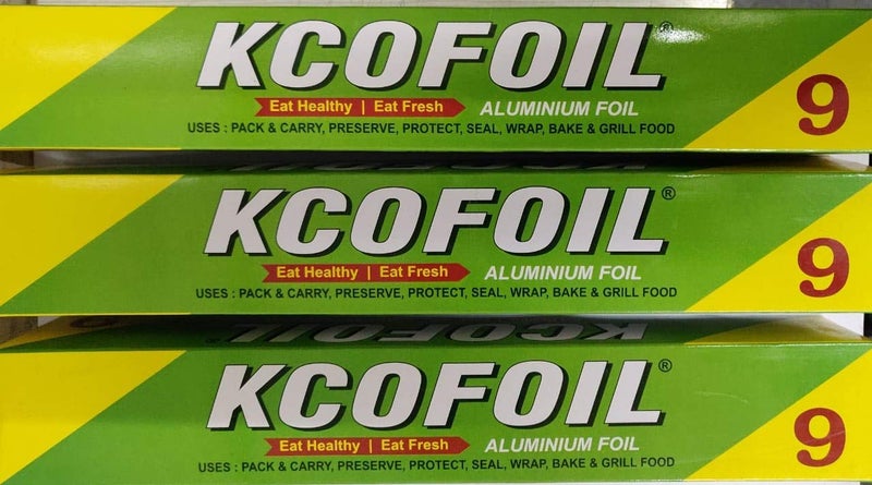 KCOFOIL ورق فويل ألمنيوم فضي Kcofoil 9N 10 ميكرون عبوة من 3 - Image 1