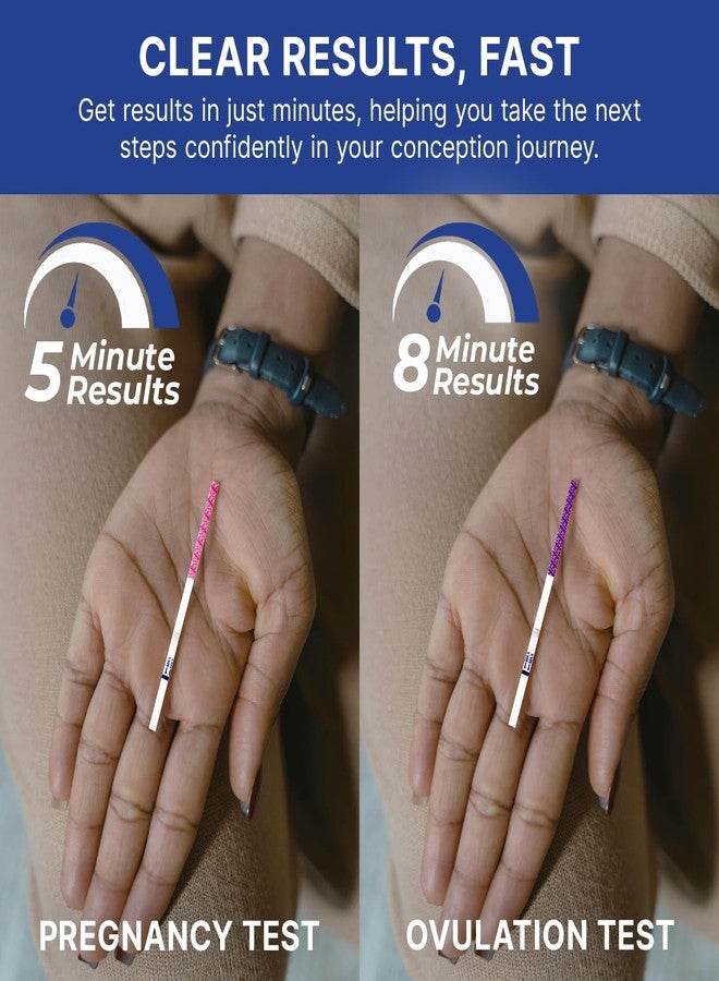 CorDx Ovulation + Early Detection Pregnancy Test Combo, Fertility and hCG Level Tracker Strips for Family Planning, Easy At Home Urine Testing, Clear and Fast Result with Over 99% Accuracy, 70 Tests - Image 5