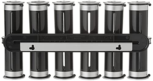 Zevro Zero Gravity Wall-Mount Magnetic Spice Rack, Black/Silver - Set of 12 - Image 4