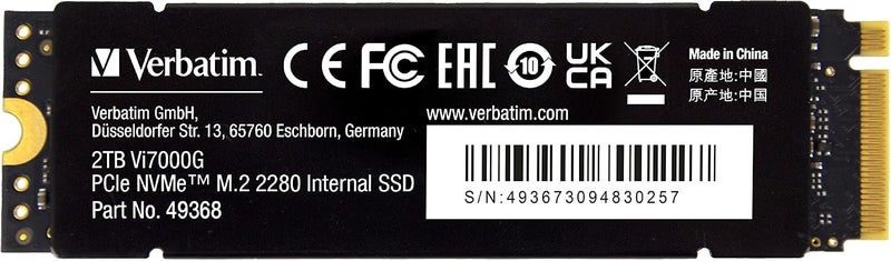 Vi7000G NVMe M.2 Internal SSD, Internal SSD Drive with 2TB Data Storage and PCIe Gen 4 Interface, Solid State Drive for Gaming PC and Playstation 5, Black - Image 3