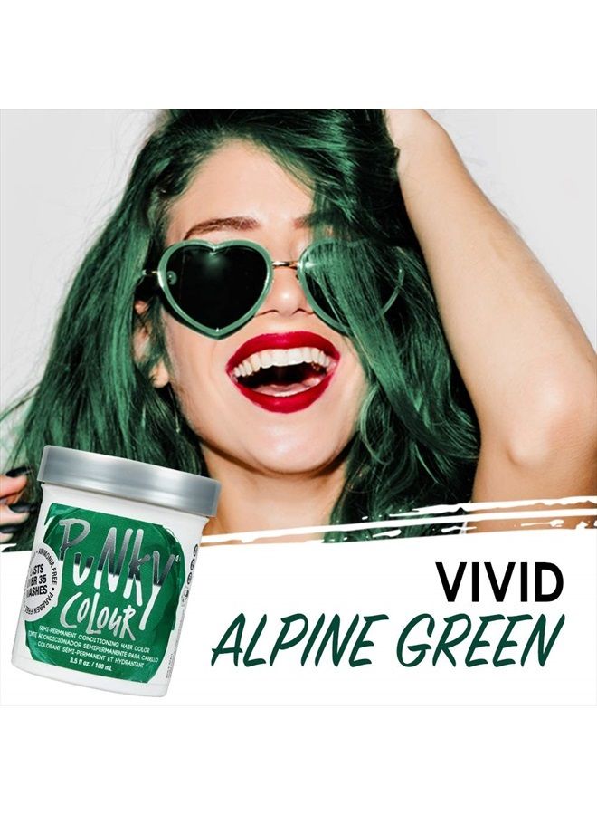 Punky Alpine Green Semi Permanent Conditioning Hair Color, Non-Damaging Hair Dye, Vegan, PPD and Paraben Free, Transforms to Vibrant Hair Color, Easy To Use and Apply Hair Tint, lasts up to 35 washes, - Image 2