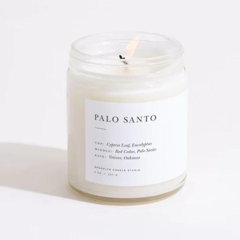 Brooklyn Candle Studio Palo Santo Jar Candle - Cedar and Eucalyptus Luxury Scented Candle, Vegan Soy Wax, Hand Poured in The USA, 50 Hour Slow Burn Time - 7.5 oz - Image 2