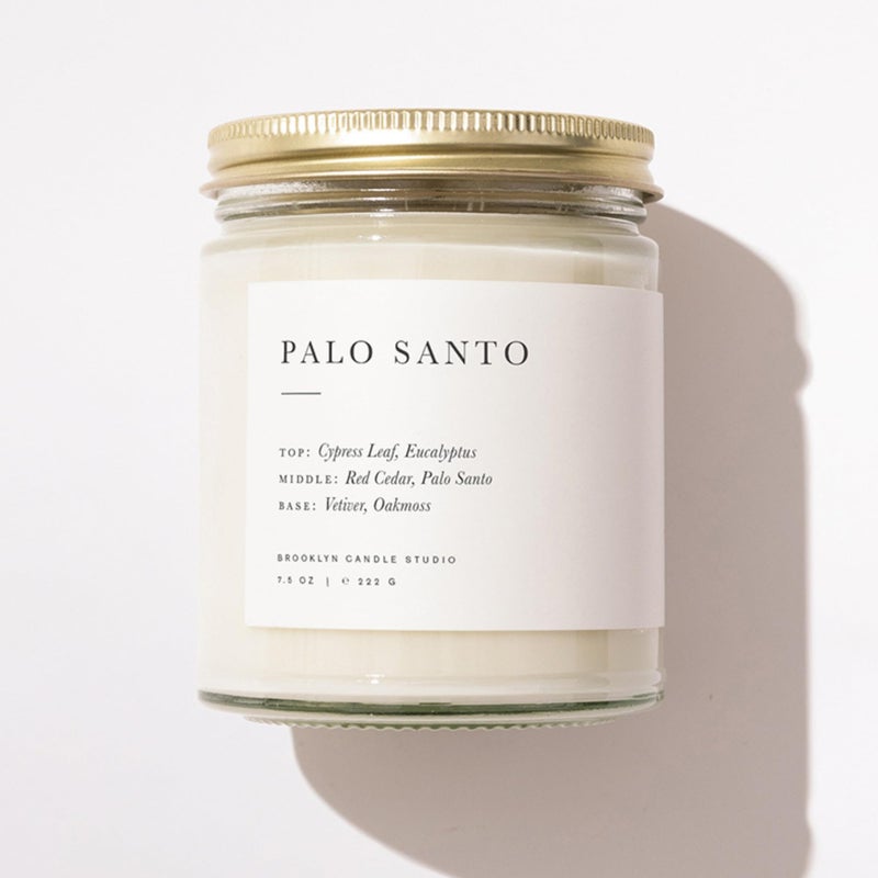 Brooklyn Candle Studio Palo Santo Jar Candle - Cedar and Eucalyptus Luxury Scented Candle, Vegan Soy Wax, Hand Poured in The USA, 50 Hour Slow Burn Time - 7.5 oz - Image 3