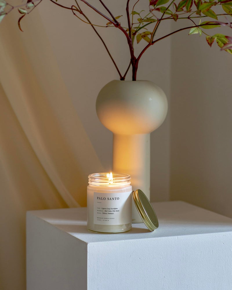 Brooklyn Candle Studio Palo Santo Jar Candle - Cedar and Eucalyptus Luxury Scented Candle, Vegan Soy Wax, Hand Poured in The USA, 50 Hour Slow Burn Time - 7.5 oz - Image 5