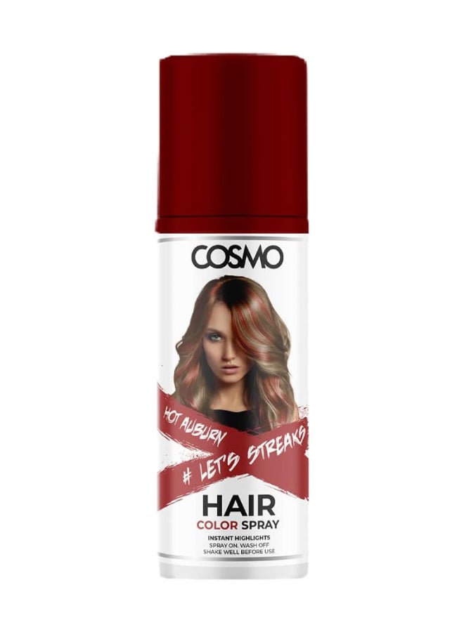COSMO Temporary Hair Colour Spray Hot Aubury For Unisex - 100ml - Image 1