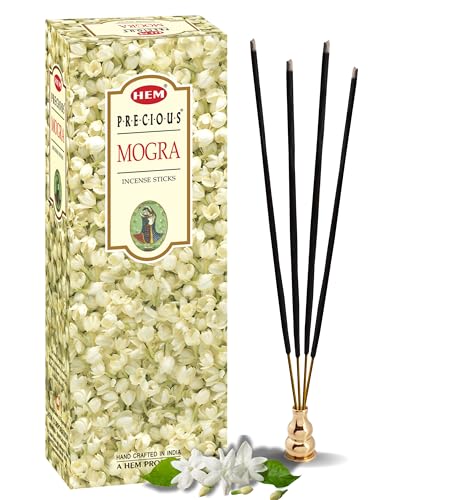 HEM Precious Mogra  Box of Six 20 Stick Tubes 120 Sticks Total  HEM Incense - Image 1