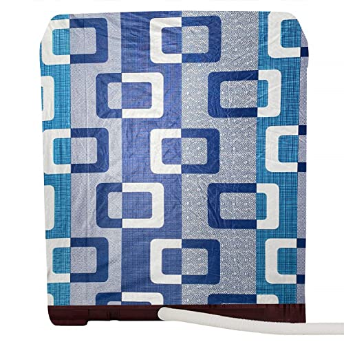 Konvio Kitchen Top Load Semi Automatic Washing Machine Dust Proof Free Size Cover (Blue Verticular Design,Suitable For 6 Kg, 6.5 kg, 7 kg, 7.5 kg). - Image 3