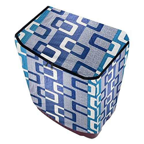 Konvio Kitchen Top Load Semi Automatic Washing Machine Dust Proof Free Size Cover (Blue Verticular Design,Suitable For 6 Kg, 6.5 kg, 7 kg, 7.5 kg). - Image 2