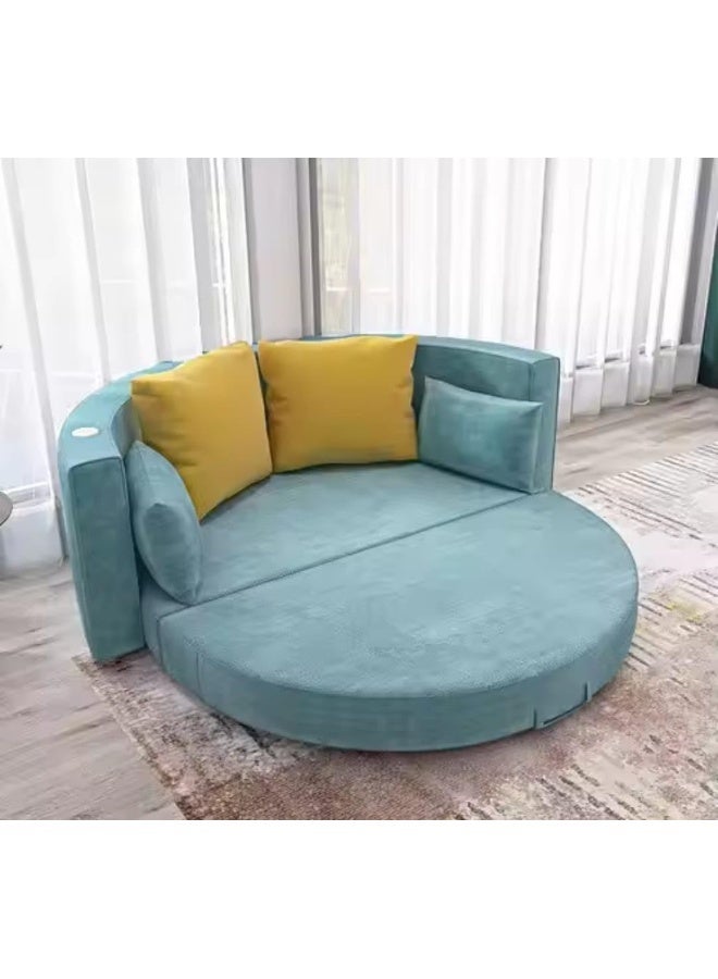 Foldable Velvet Sofa Bed - Image 1