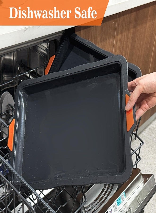 وي بيك صينية كيك سيليكون ربع صينية من ويبيك، مقاس 9×13 بوصة، صواني خبز غير لاصقة، صينية جيلي رول، طقم من قطعتين - Image 4