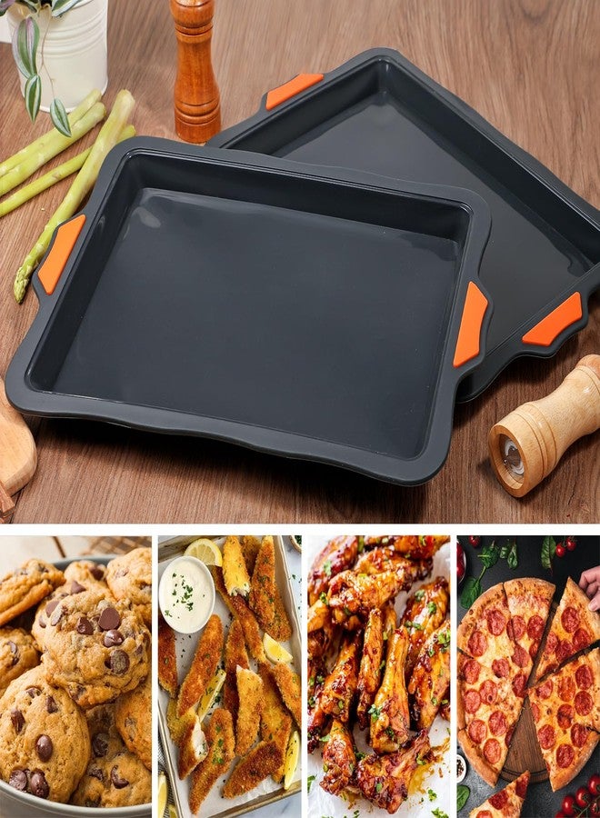 وي بيك صينية كيك سيليكون ربع صينية من ويبيك، مقاس 9×13 بوصة، صواني خبز غير لاصقة، صينية جيلي رول، طقم من قطعتين - Image 2