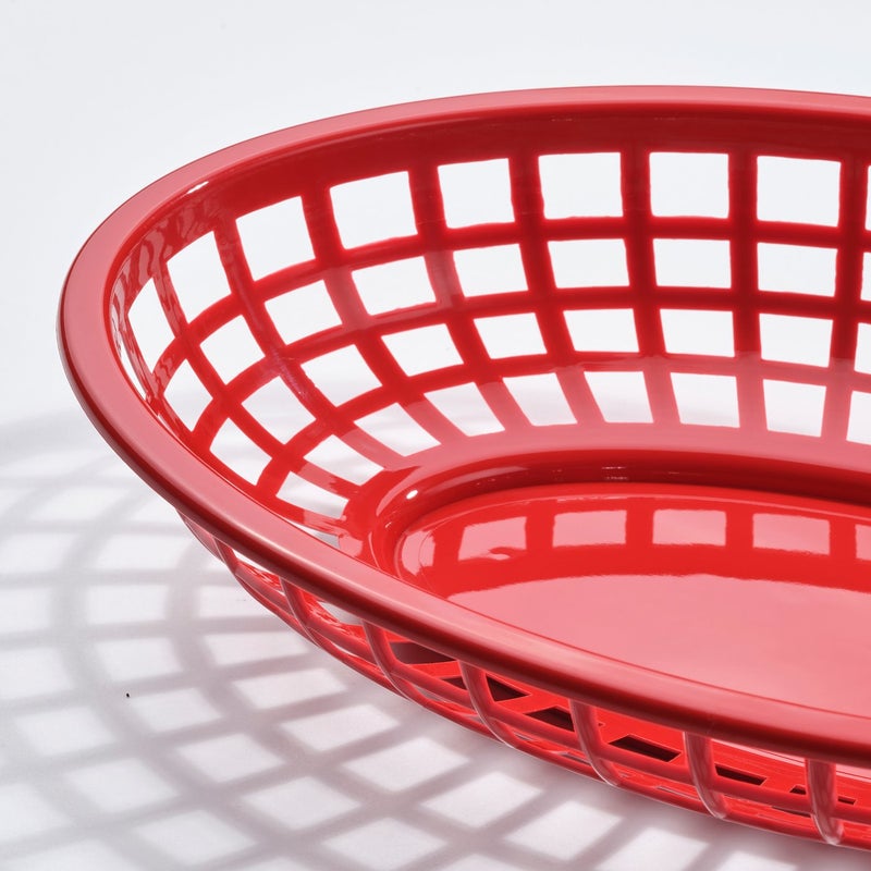 Baitique Oval Serving Basket, Bright Red, 24x15.5 cm - Image 2