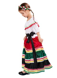 Generic New Campus Activities Dead Day Playing Dress Mexican Ethnic Little Girl Dress Halloween Party DressLittle Girl's Mexican Ethnic Dress Little Girl's Mexican Ethnic Dress  - Image 3