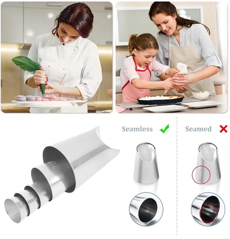 MDLJG 6 pcs Flower Piping Tips Rose Petal Pastry Tips, large piping tips, Chrysanthemum Nozzles, Cupcake Pastry Tool For Decorating Cake Tulip Baking Forms New (tulips - 6pcs) - Image 5