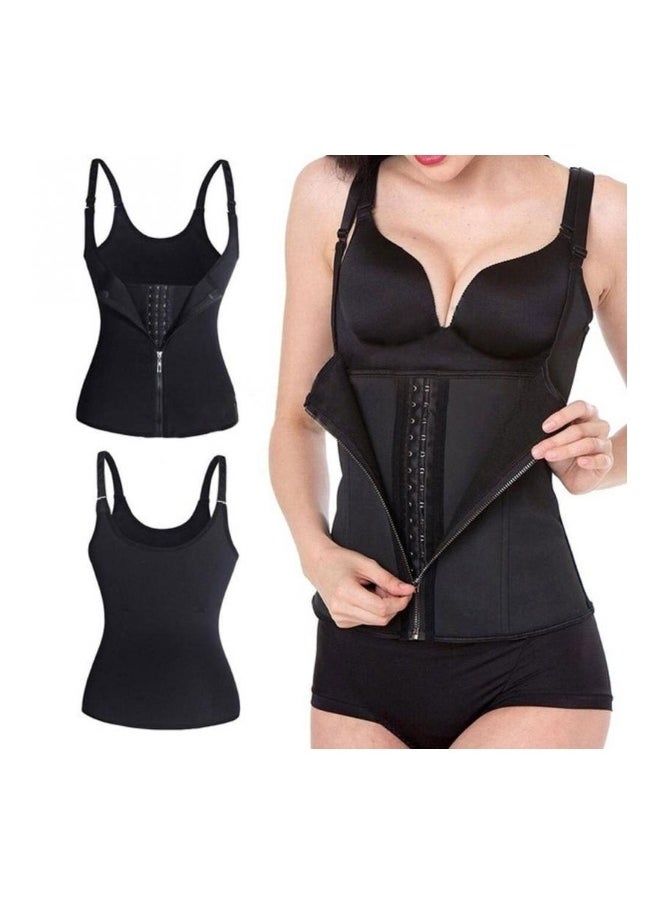 Generic - Women's Shapewear, Adjustable Zipper Vest, Three-row Button Tummy Control Underwear, Postpartum Belly Wrap with U-shaped Front Design, Waist Trainer Corset, Breathable Mesh Babric - Image 1