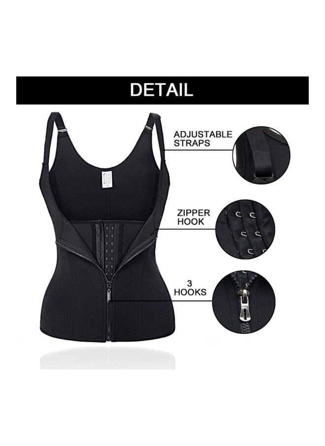 Generic - Women's Shapewear, Adjustable Zipper Vest, Three-row Button Tummy Control Underwear, Postpartum Belly Wrap with U-shaped Front Design, Waist Trainer Corset, Breathable Mesh Babric - Image 1