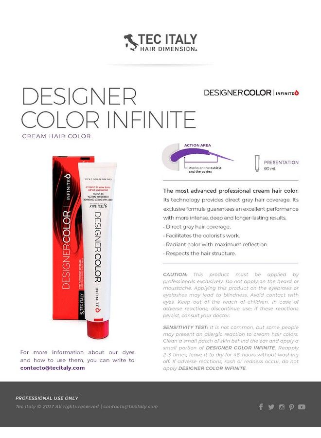 Tec Italy Designer Color Hight Fidelity Color 3 Oz (7 Medium Blonde) - Image 4