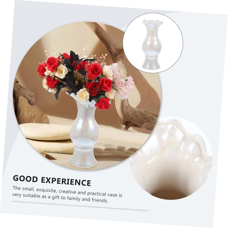 klarako 2pcs Farmhouse Modern Decorative Decor Gifts Kitchen Table Ornament Elegant Bud Porcelain Pots Decorations Supplies for Dining Container Idea Wedding Decoration Flower Pampas - Image 5