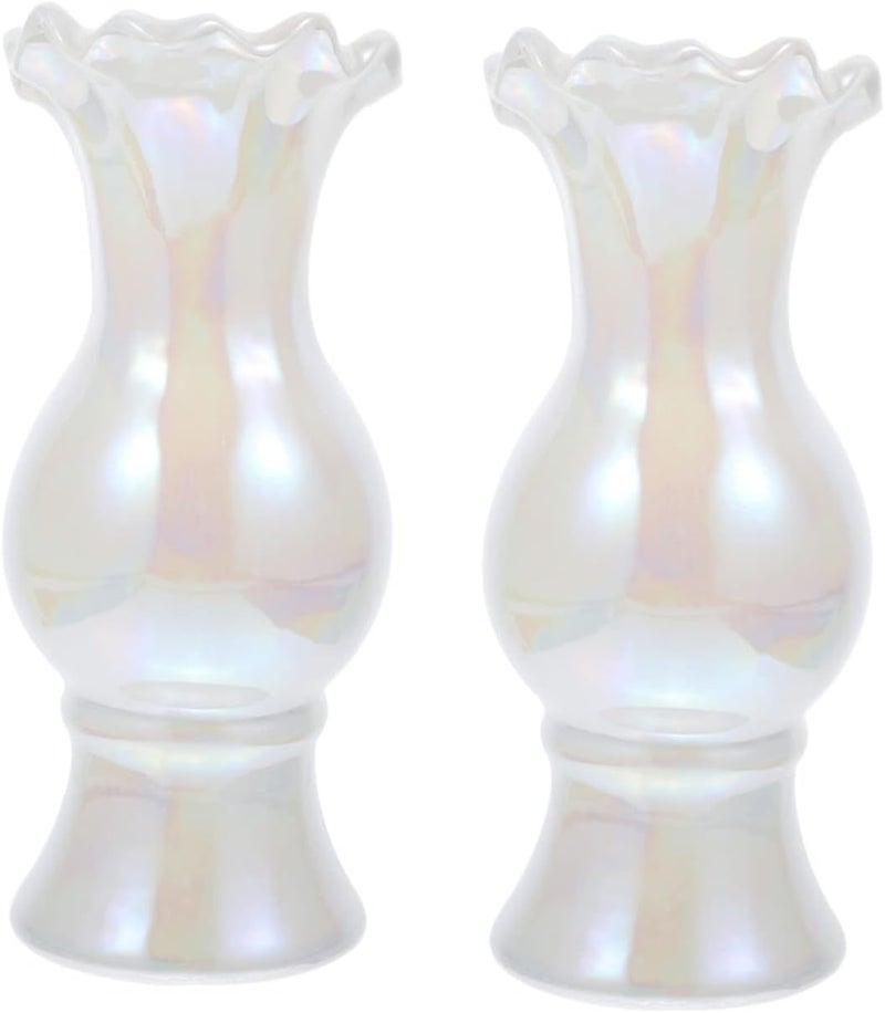 klarako 2pcs Farmhouse Modern Decorative Decor Gifts Kitchen Table Ornament Elegant Bud Porcelain Pots Decorations Supplies for Dining Container Idea Wedding Decoration Flower Pampas - Image 1